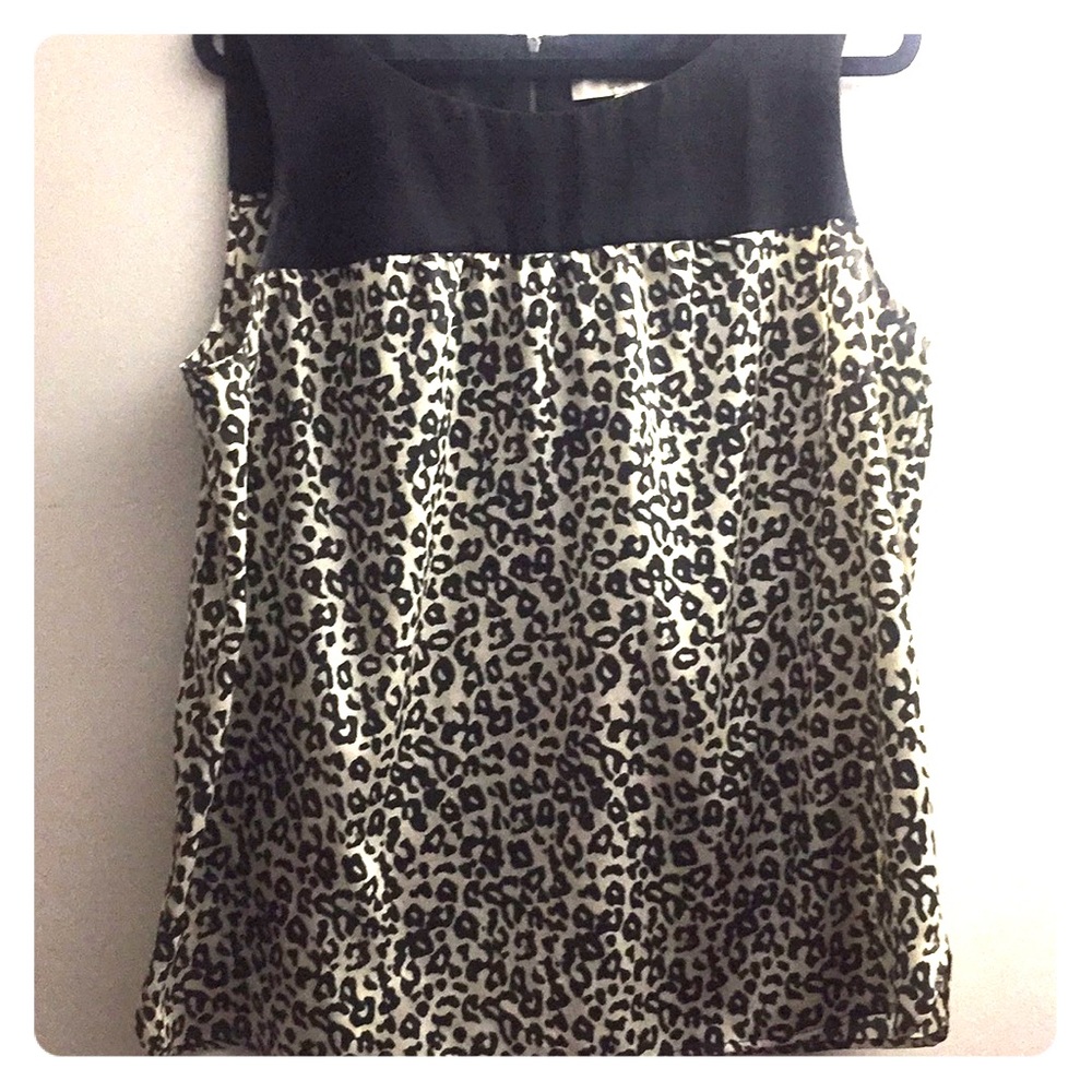 Leopard scoop neck tank